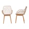 Baxton Studio Ballerina Modern Bohemian Greywashed Rattan and Natural Brown Finished 2-Piece Dining Chair Set 234-2PC-12825-ZORO - alternate 7